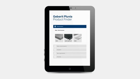 Recherche de produits Geberit Pluvia – aperçu de l'appareil Recherche de produits Geberit Pluvia – aperçu de l'appareil