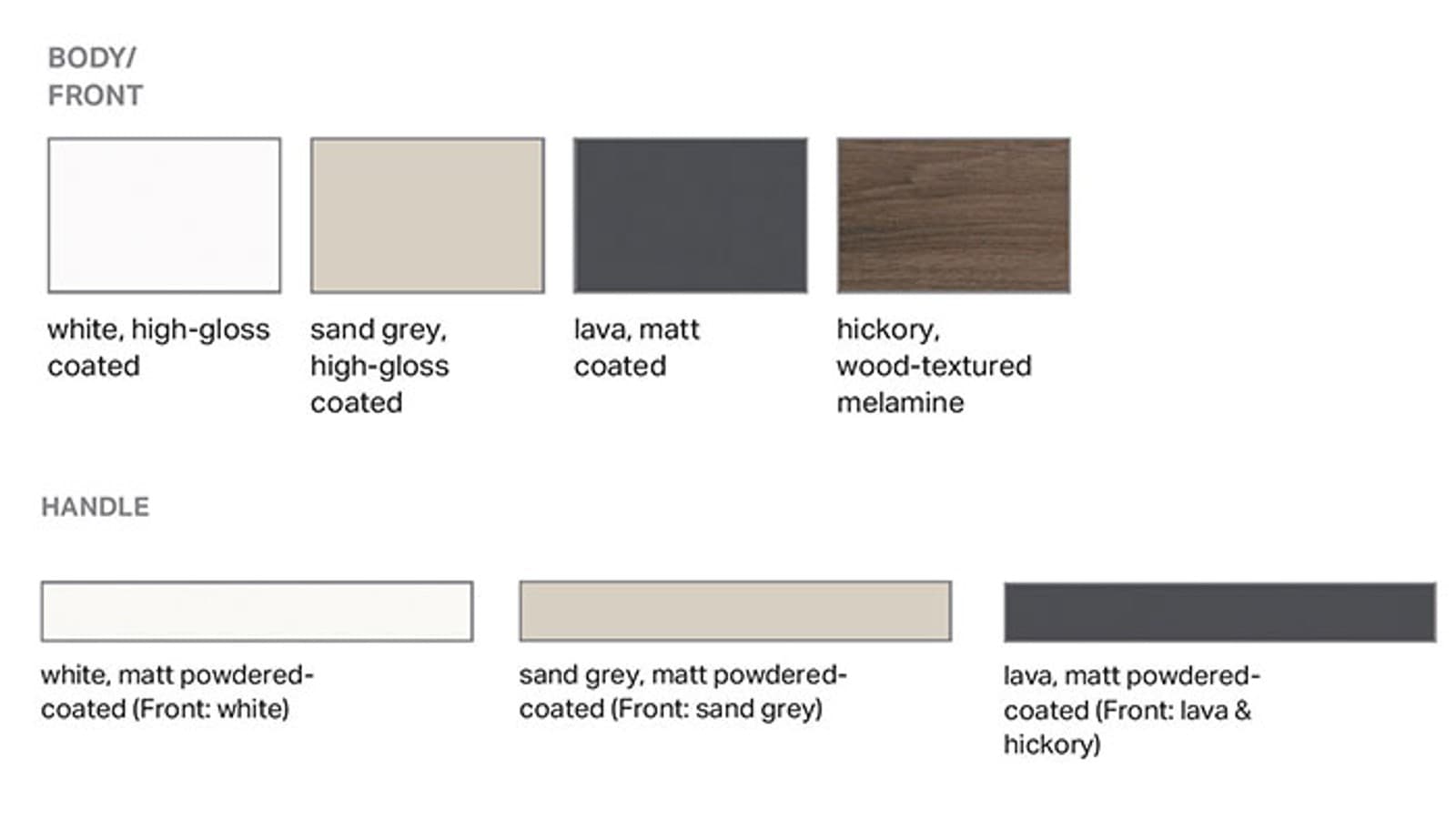 Furniture colours of the Geberit Smyle bathroom Series Furniture colours of the Geberit Smyle bathroom Series