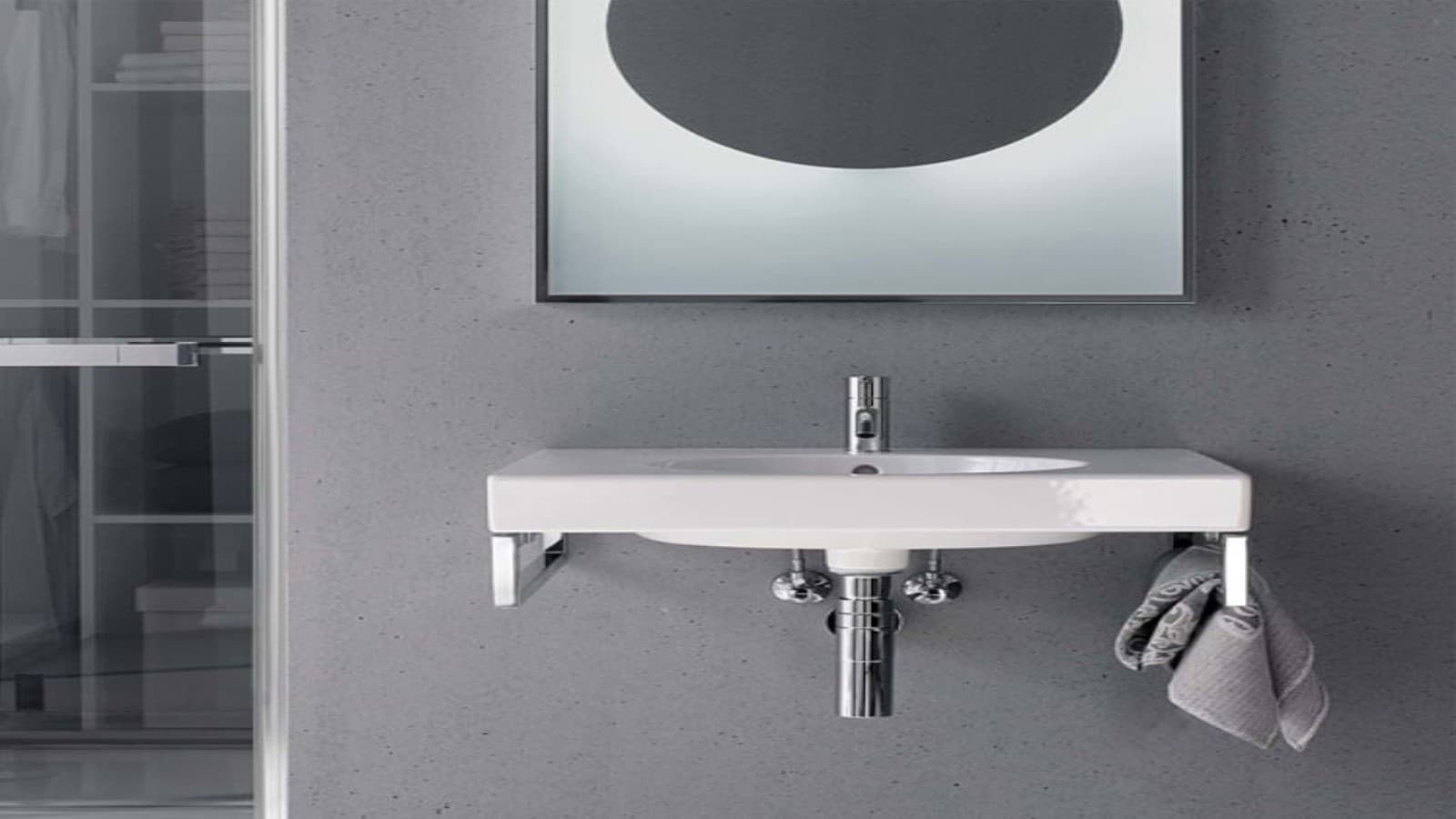 Front view of Geberit Preciosa II washbasin Front view of Geberit Preciosa II washbasin