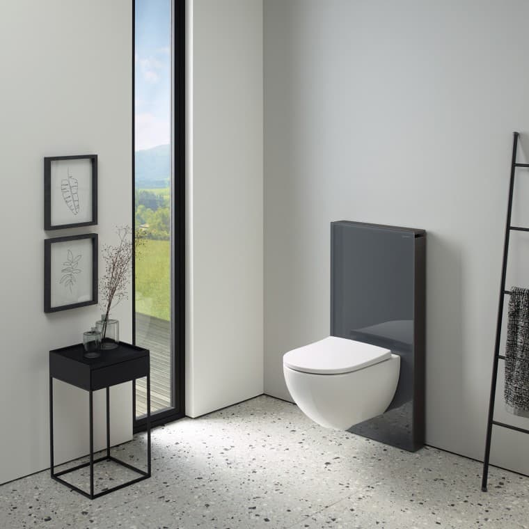 Geberit Monolith sanitary module with glass front cladding Geberit Monolith sanitary module with glass front cladding