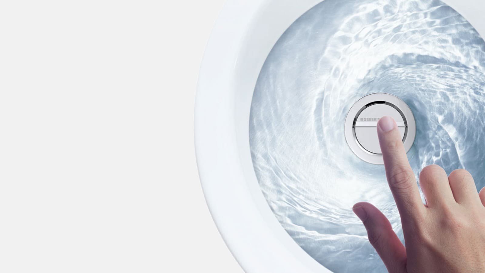 Geberit flushing technology with flush valve and float valve Geberit flushing technology with flush valve and float valve