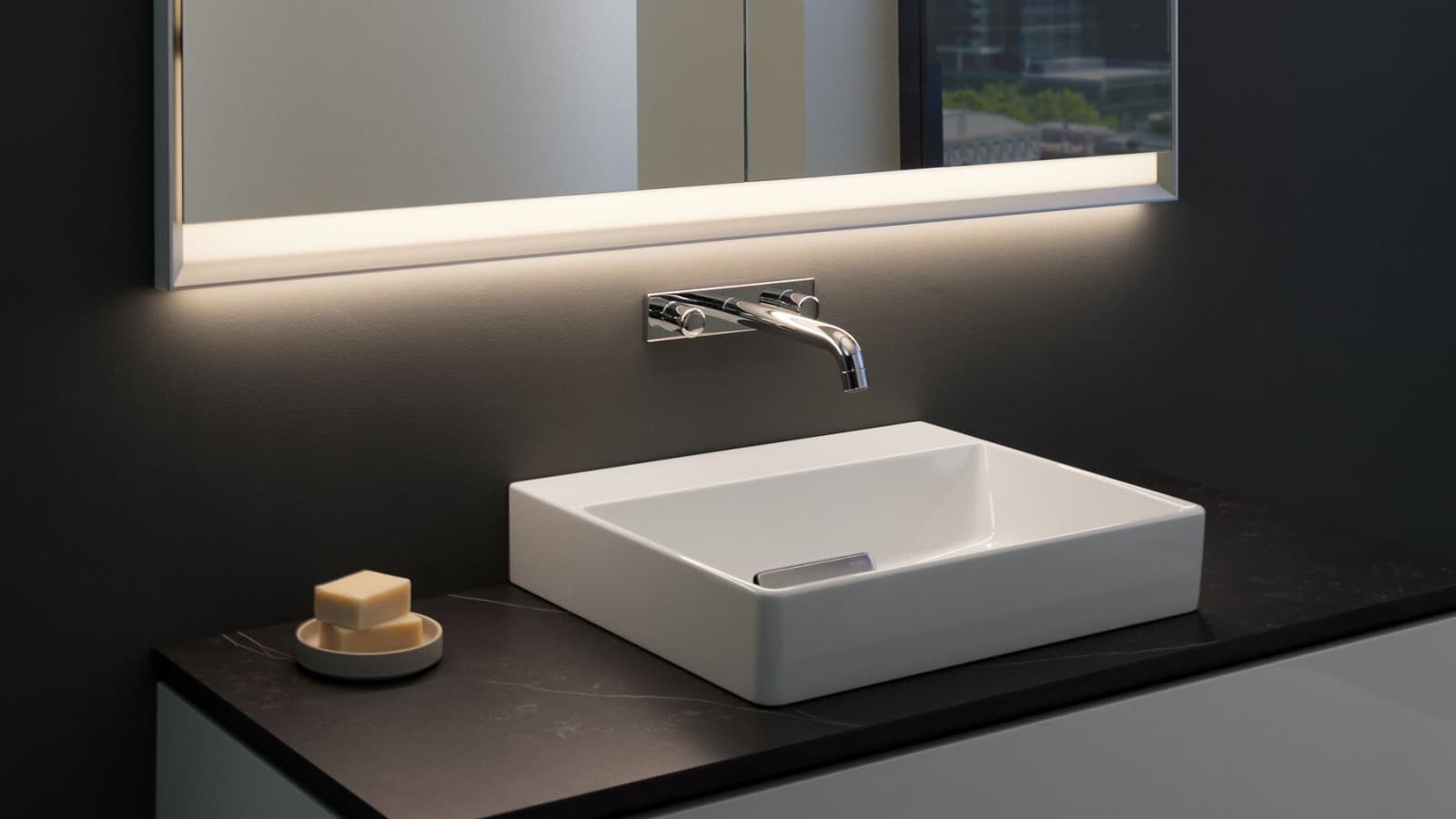 Geberit ONE mirror cabinet with ComfortLight Geberit ONE mirror cabinet with ComfortLight