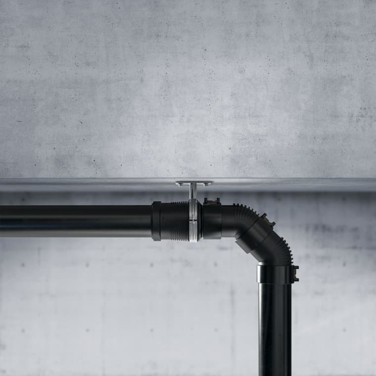 Perfectly oblique – the Geberit Silent-db20 Offset fitting Perfectly oblique – the Geberit Silent-db20 Offset fitting