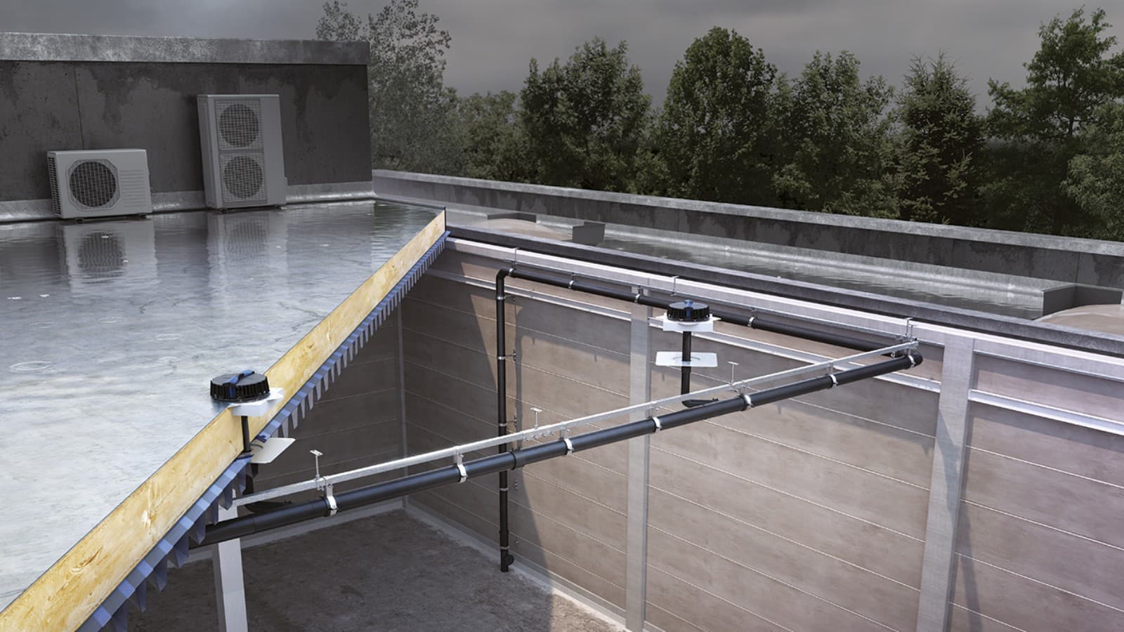 Geberit Pluvia roof drainage Geberit Pluvia roof drainage