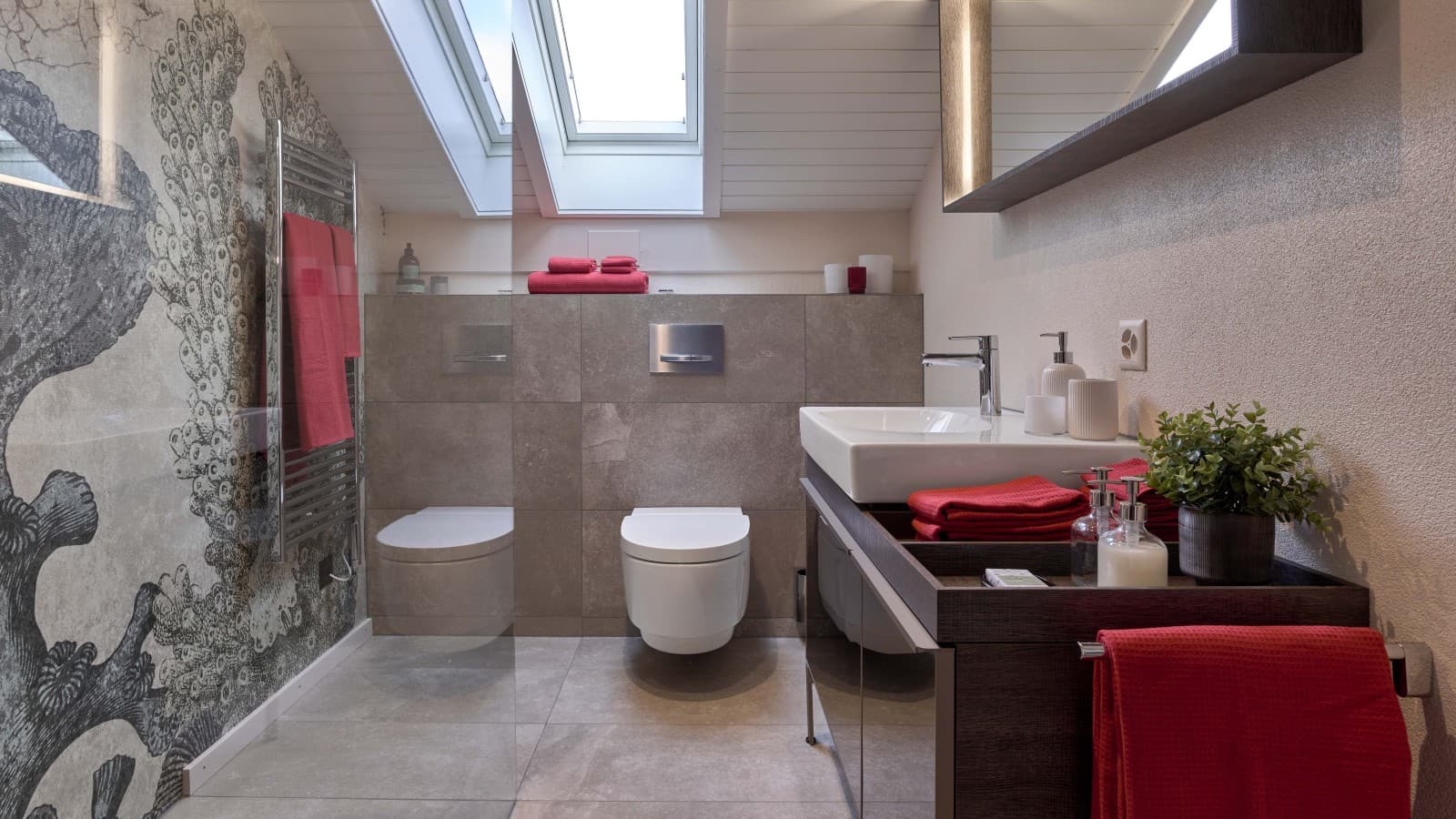 Bathroom with various Geberit products after renovation Bathroom with various Geberit products after renovation