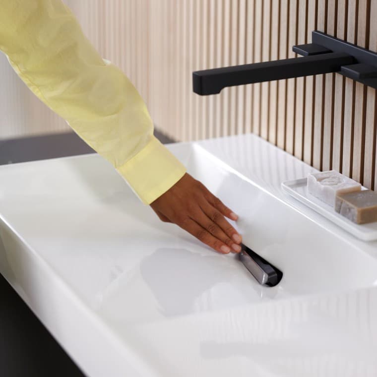Geberit ONE washbasin with hair catcher Geberit ONE washbasin with hair catcher
