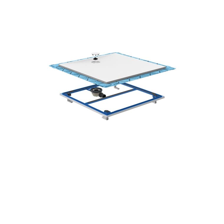 Setaplano installation set and Setaplano shower tray with premounted sealing foil Setaplano installation set and Setaplano shower tray with premounted sealing foil